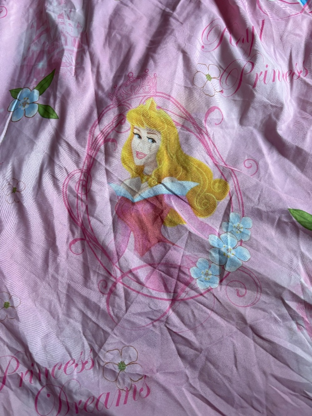 Vintage Disney Princess Aurora "Princess Dreams" Full Fitted Sheet - Pink